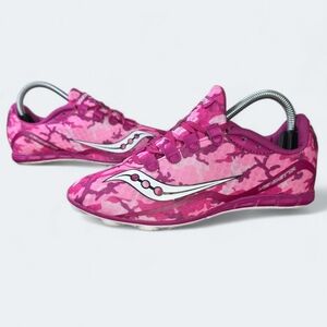 Saucony Vendetta Track & Field Spikes - Pink Camo (Size 5.5) (Pins Not Included